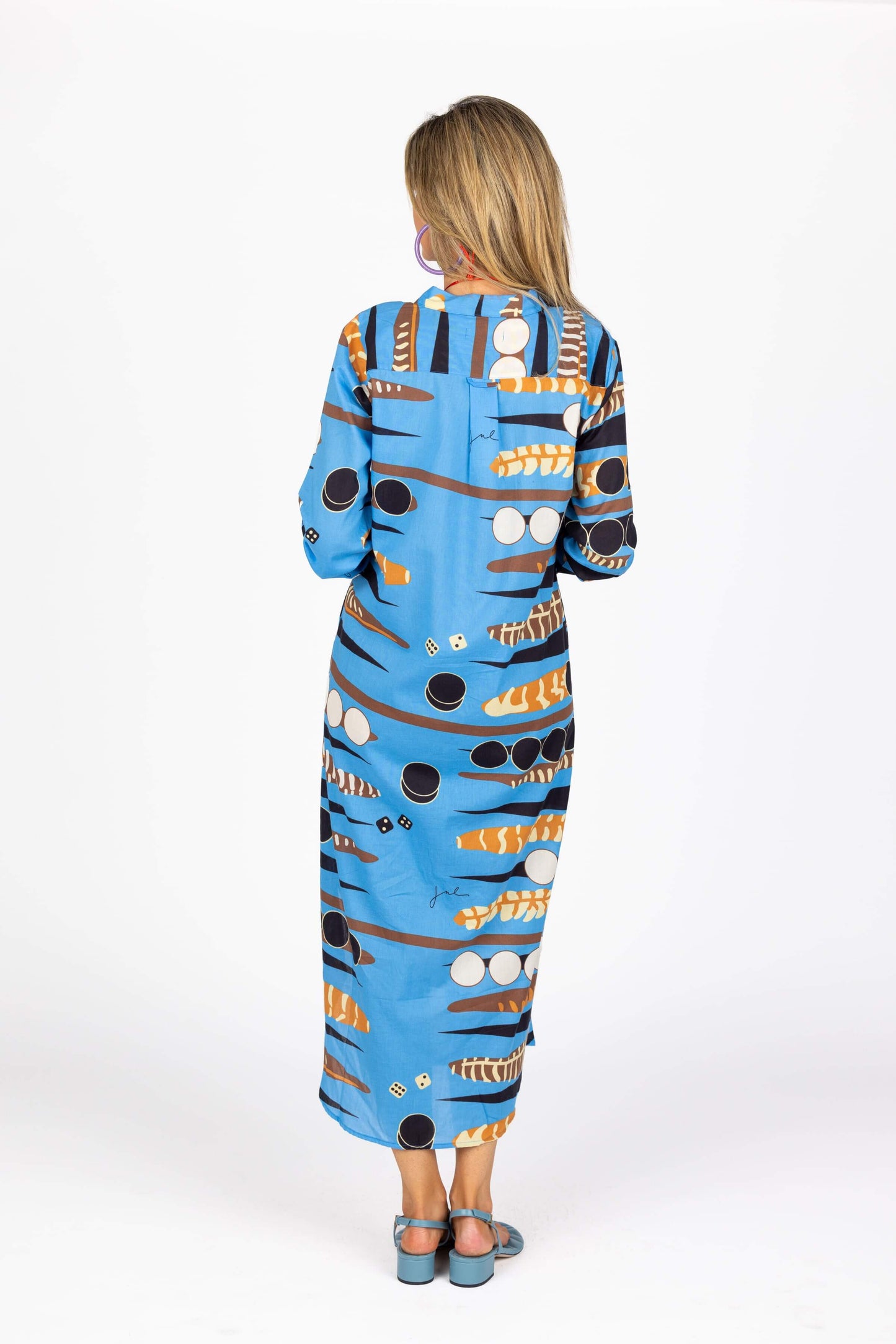 The Goggles Shirtdress in Backgammon Blue