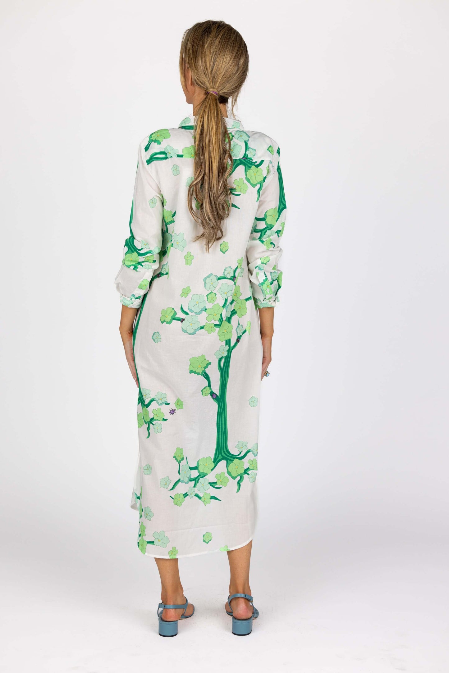 The Goggles Shirtdress in Pagoda Green