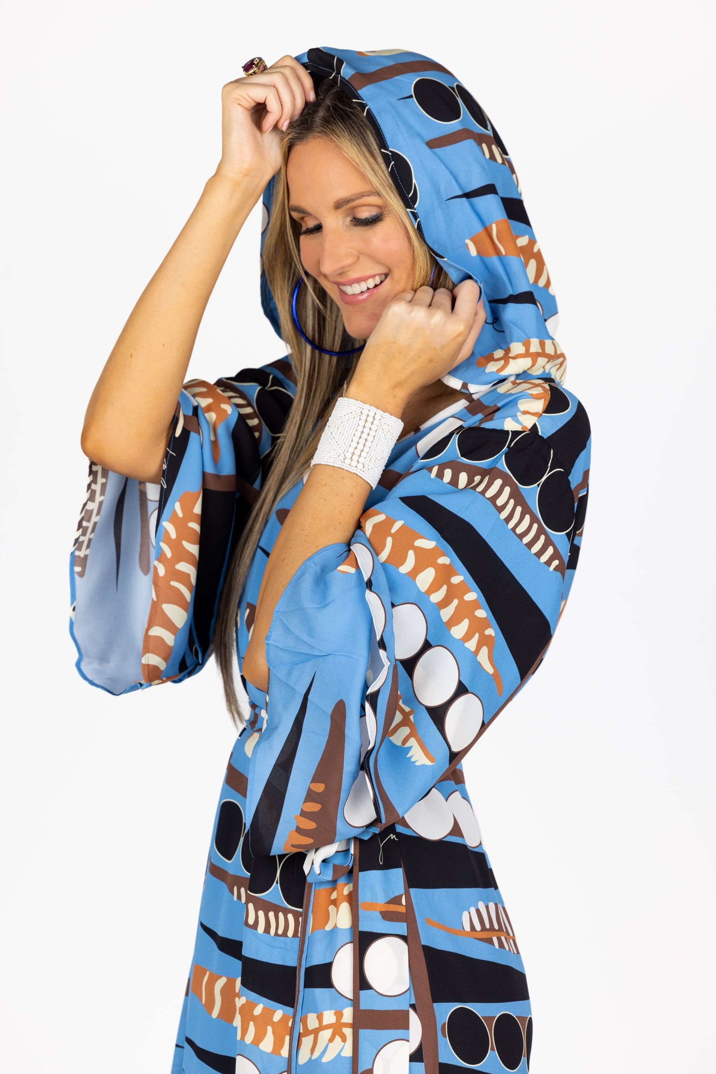 The Cassius Robe in Backgammon Blue
