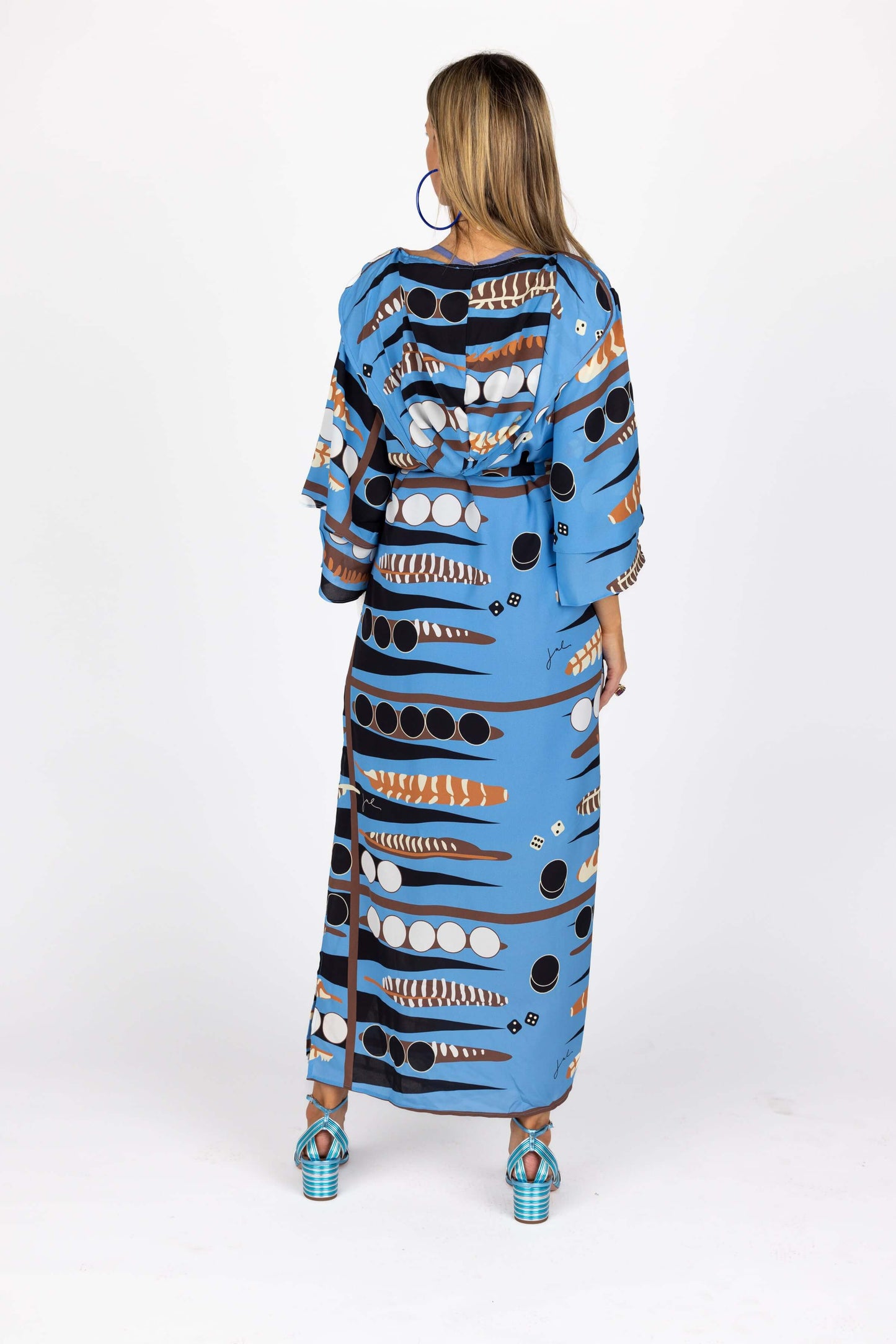 The Cassius Robe in Backgammon Blue