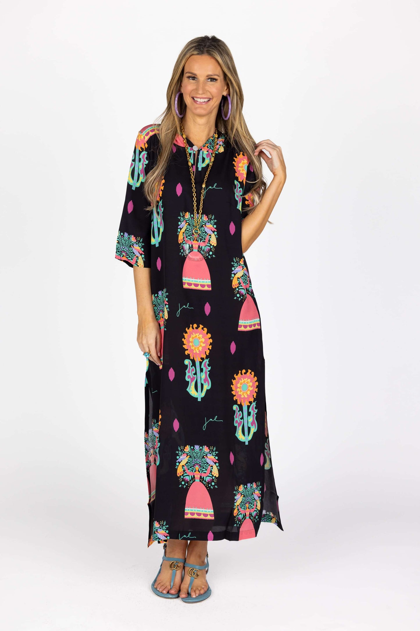 The Alfred Coverup Duster in Spanish Lovers Black