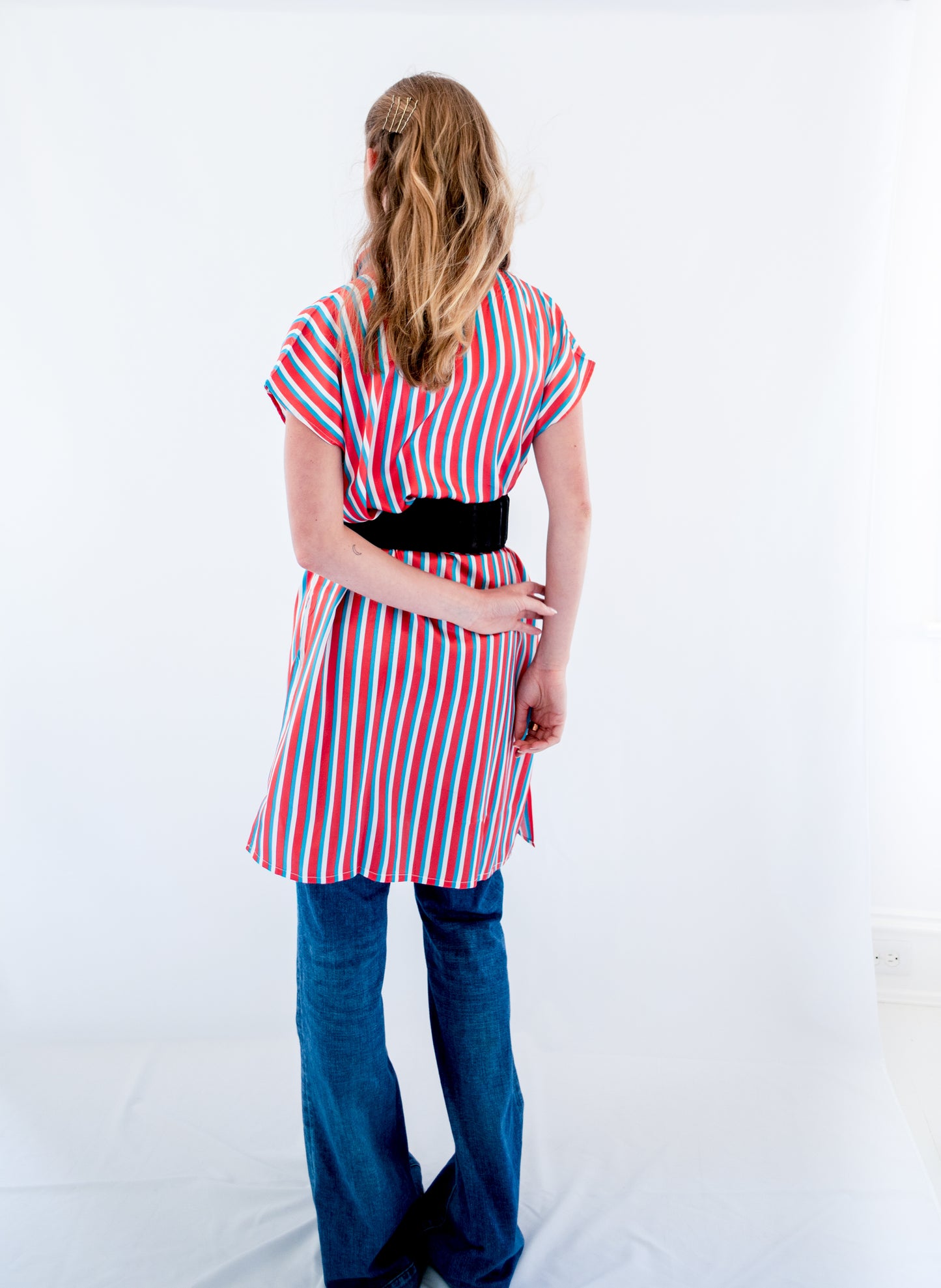 The Captain duster in Red Stripes