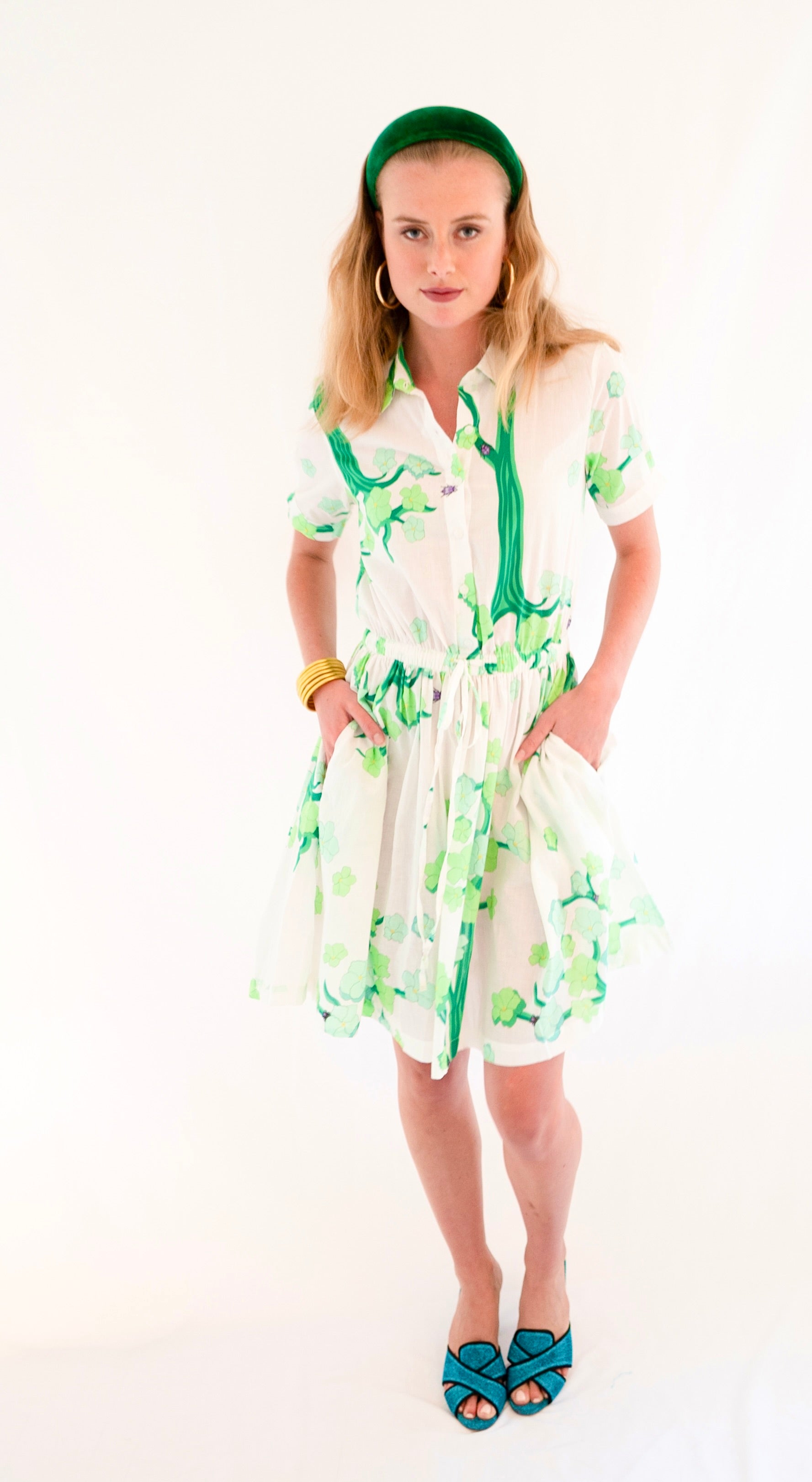 The Parasol Dress in Pagoda Green