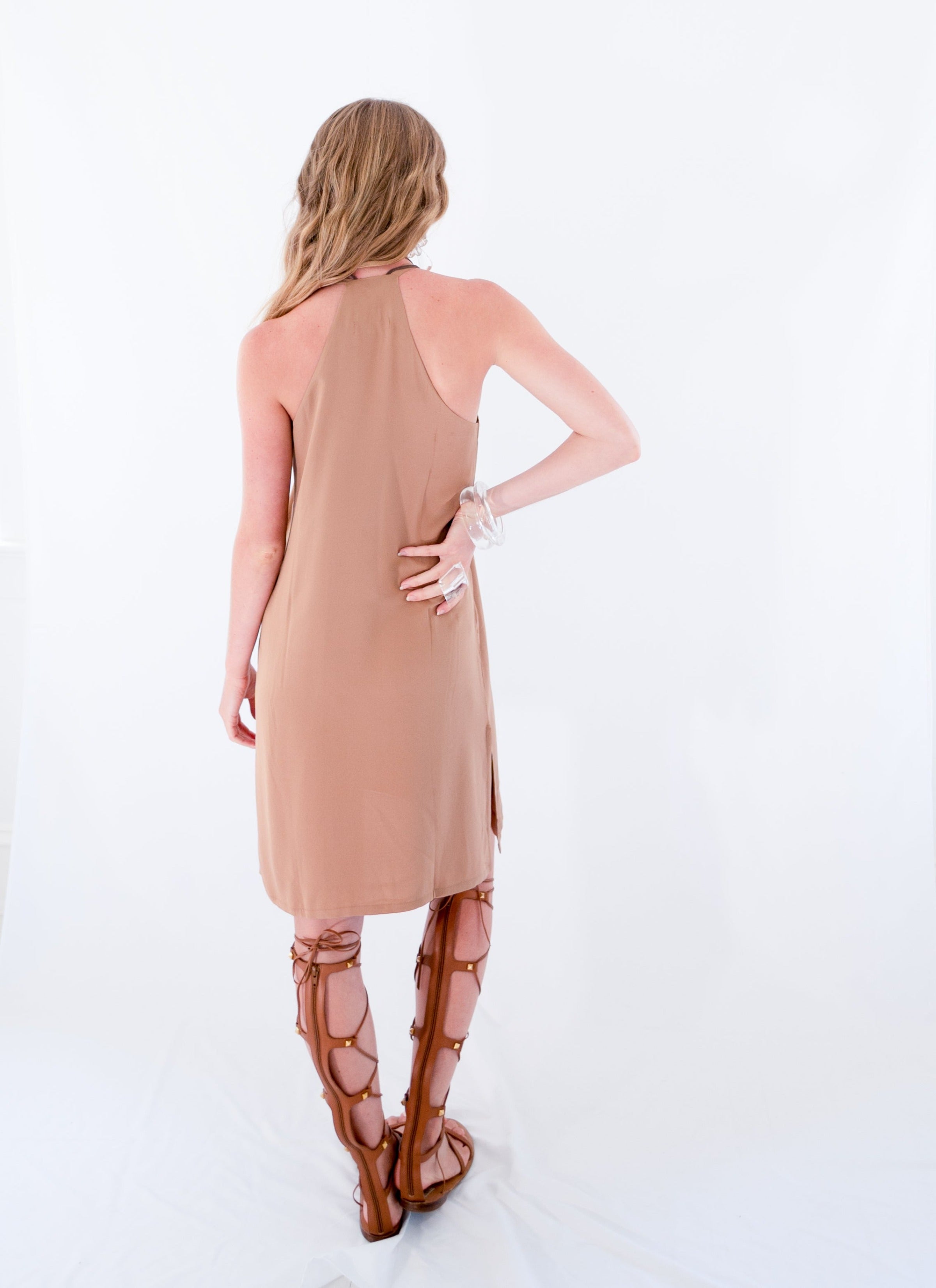 The Slip dress in Brown