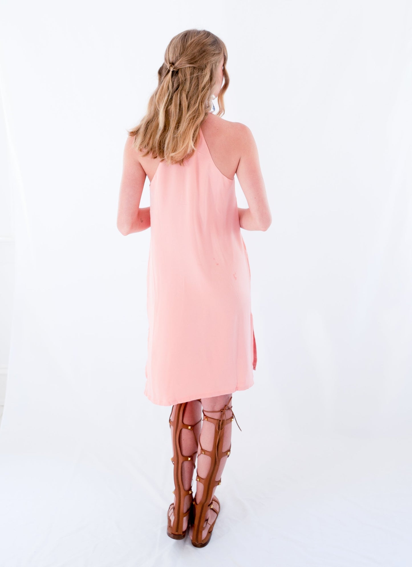 The Slip dress in Salmon