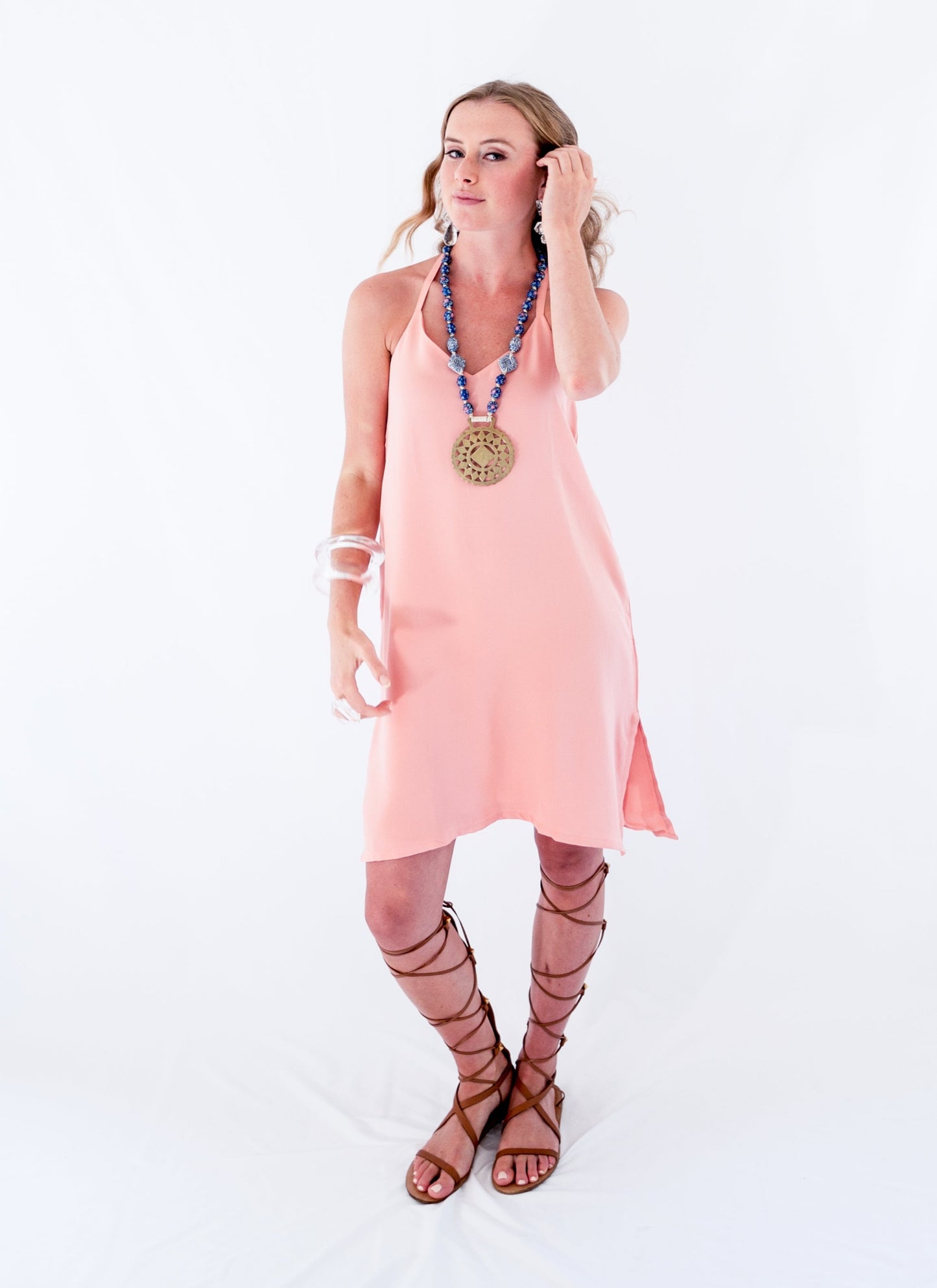 The Slip dress in Salmon