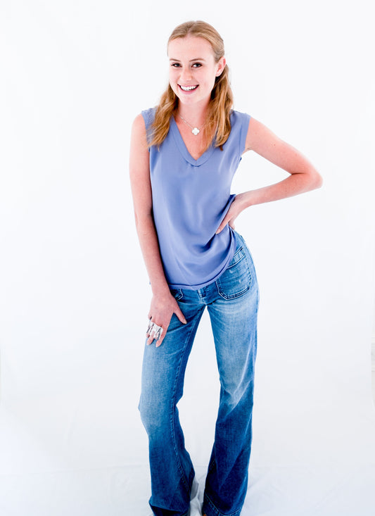 The Julia Top in Periwinkle