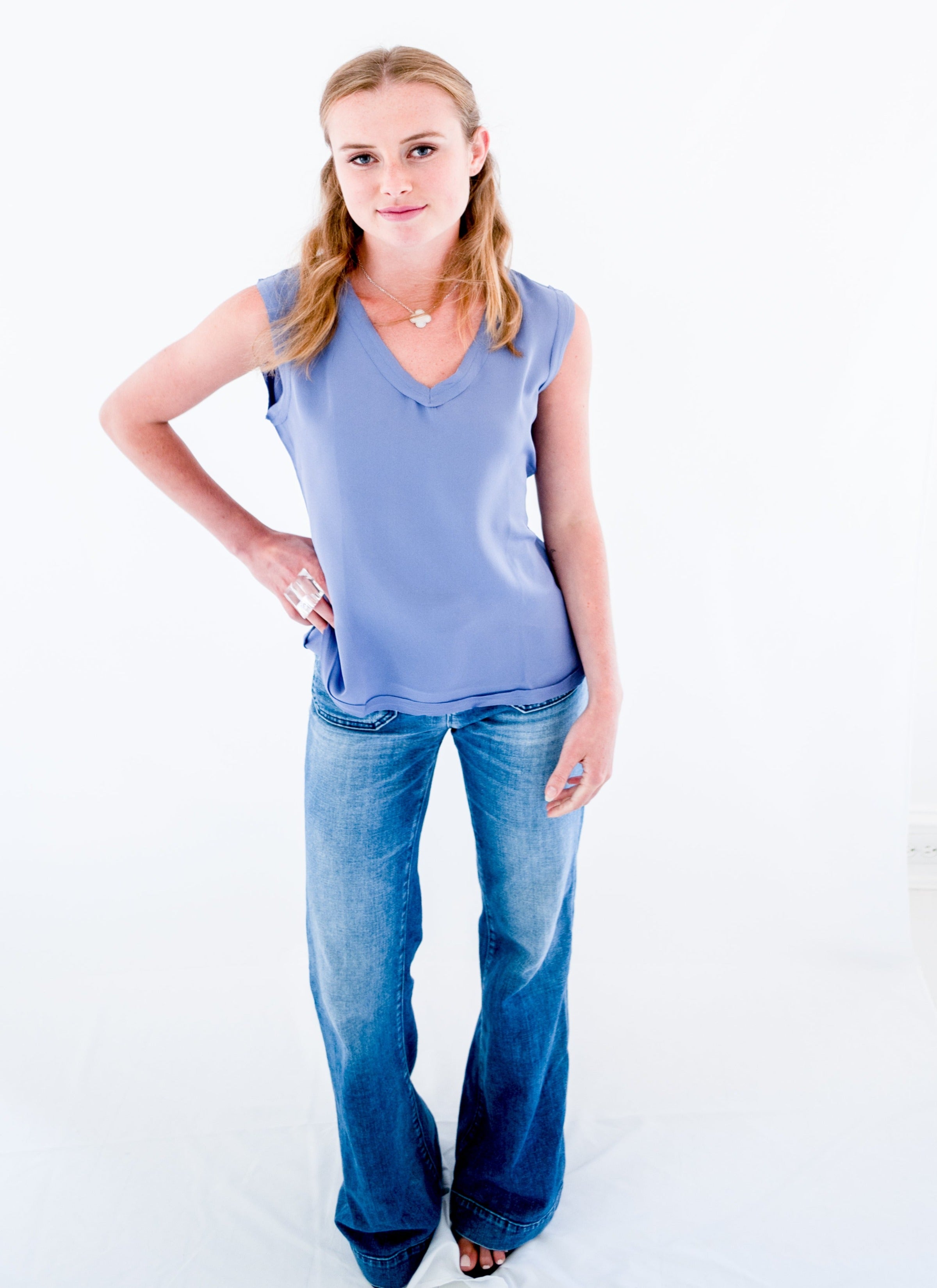 The Julia Top in Periwinkle
