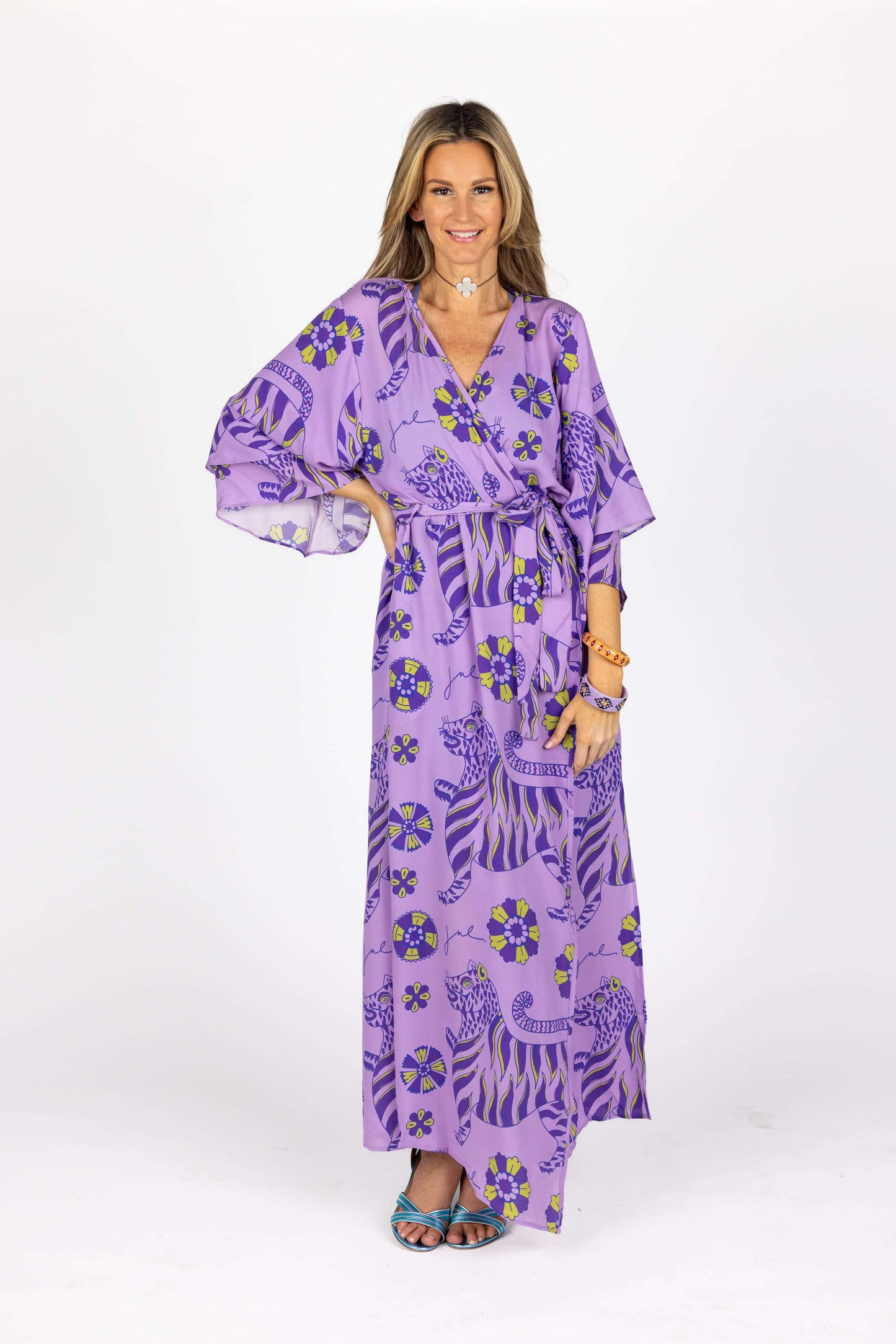 The Cassius Robe in Lavender Tiger