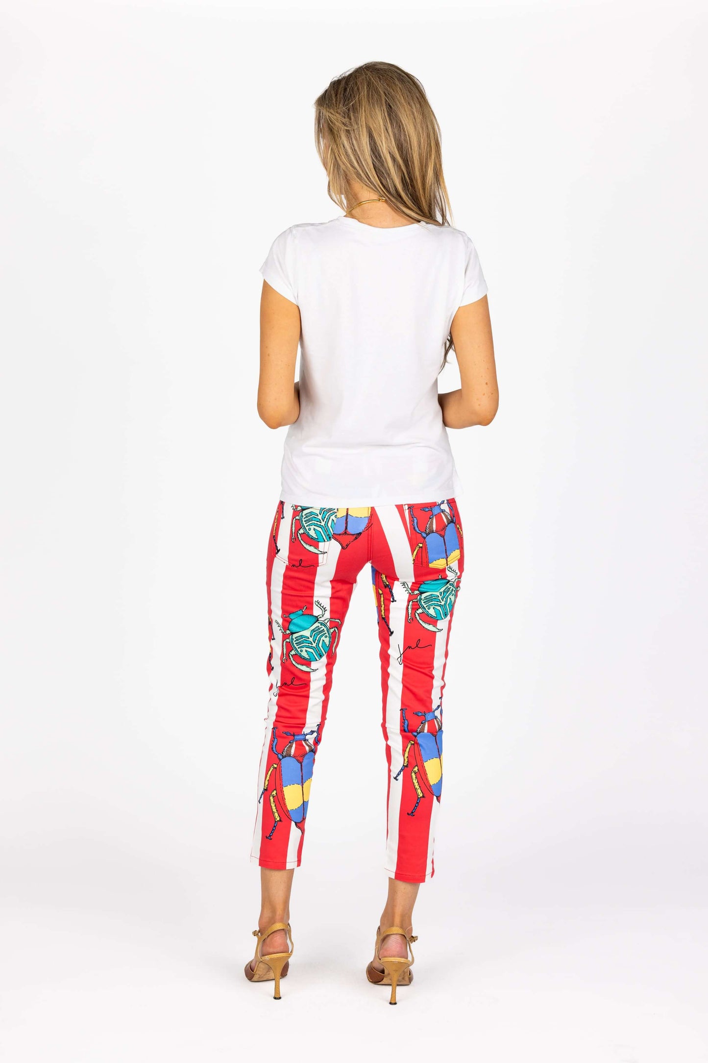 The Jackie O Capri Pants in Beetle Bug Red