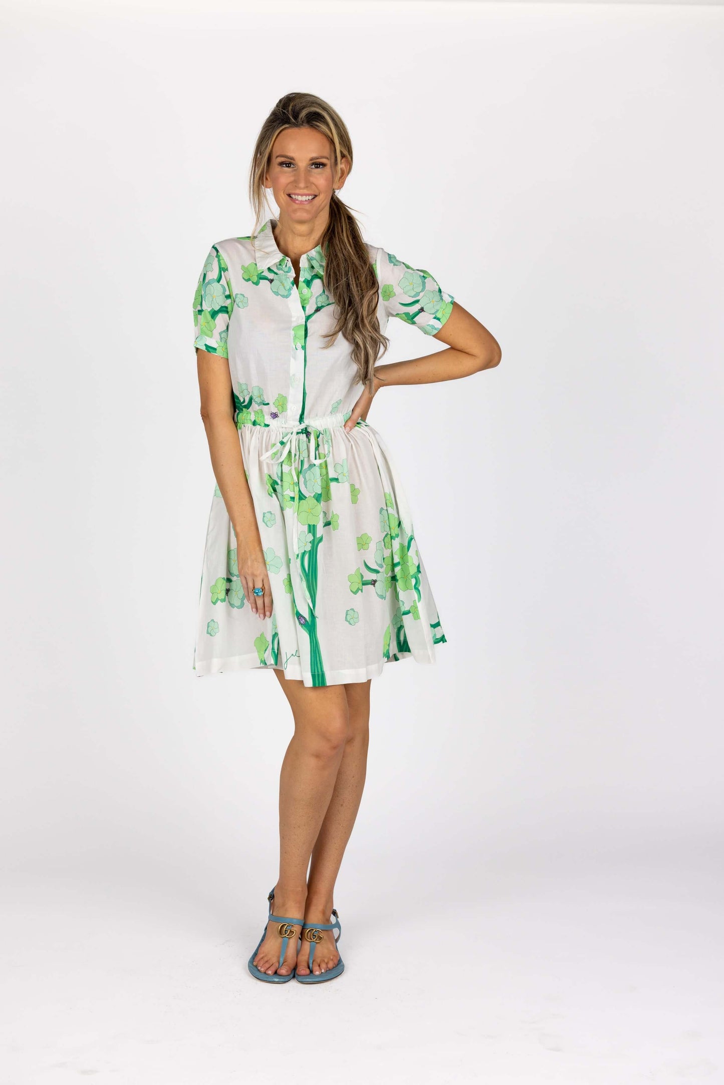 The Parasol Dress in Pagoda Green