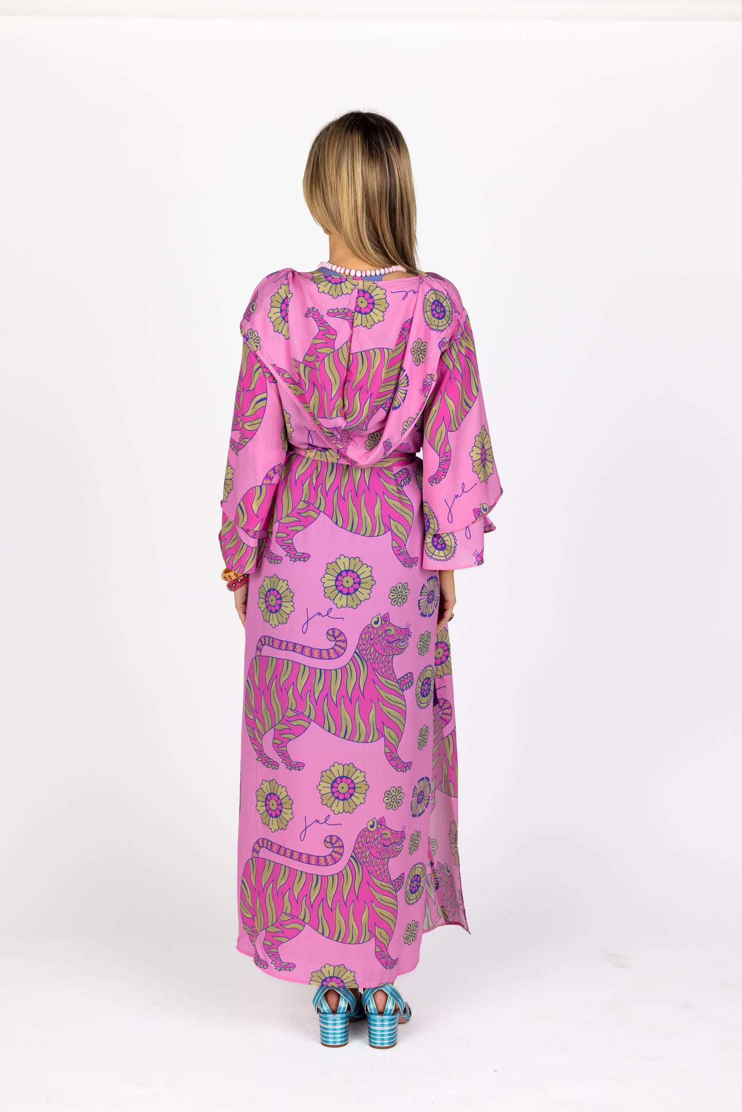 The Cassius Robe in Pink Tiger