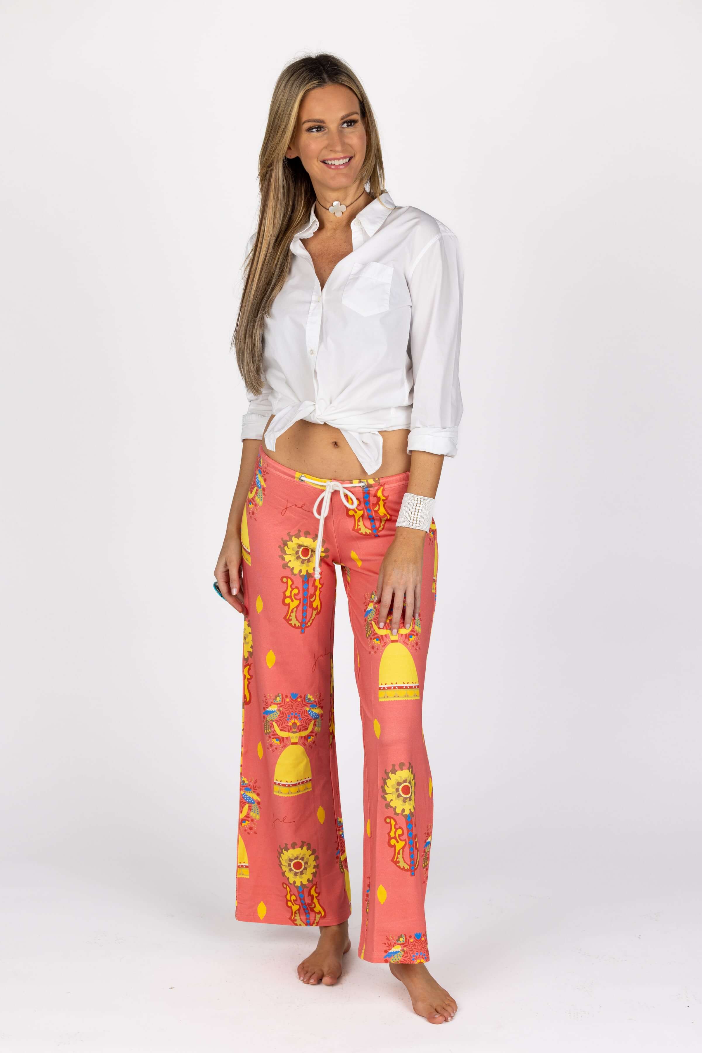 The terrycloth Sea Voyage pants in Spanish Lovers Pink