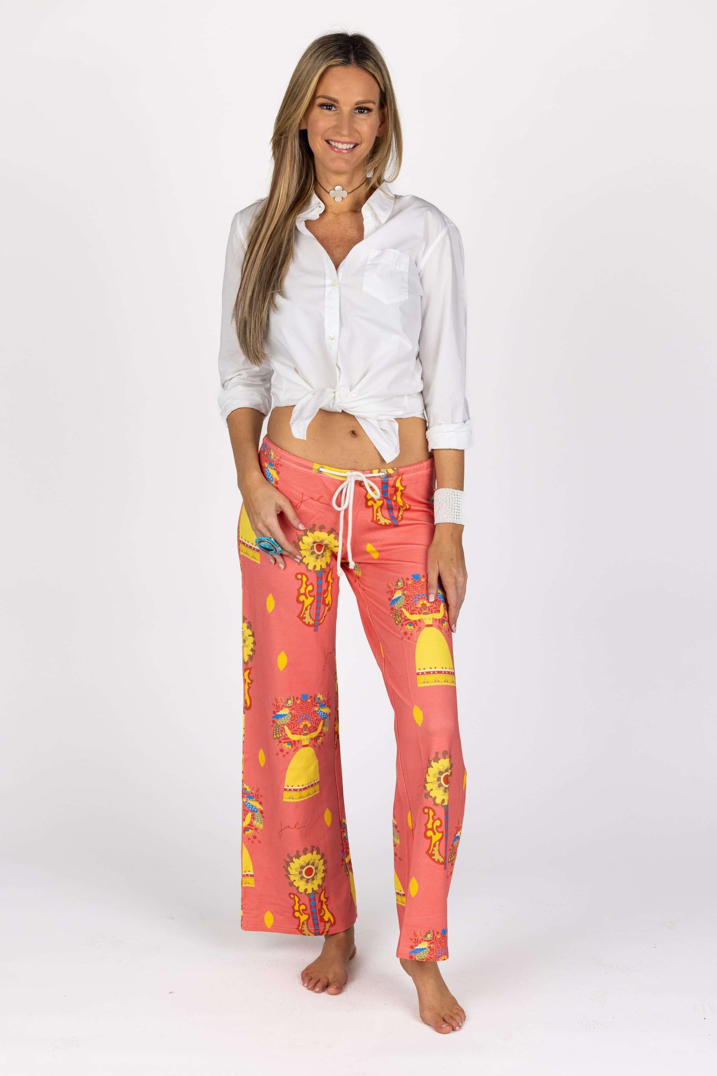 The terrycloth Sea Voyage pants in Spanish Lovers Pink