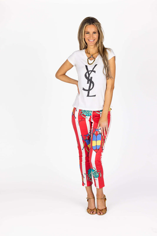 The Jackie O Capri Pants in Beetle Bug Red